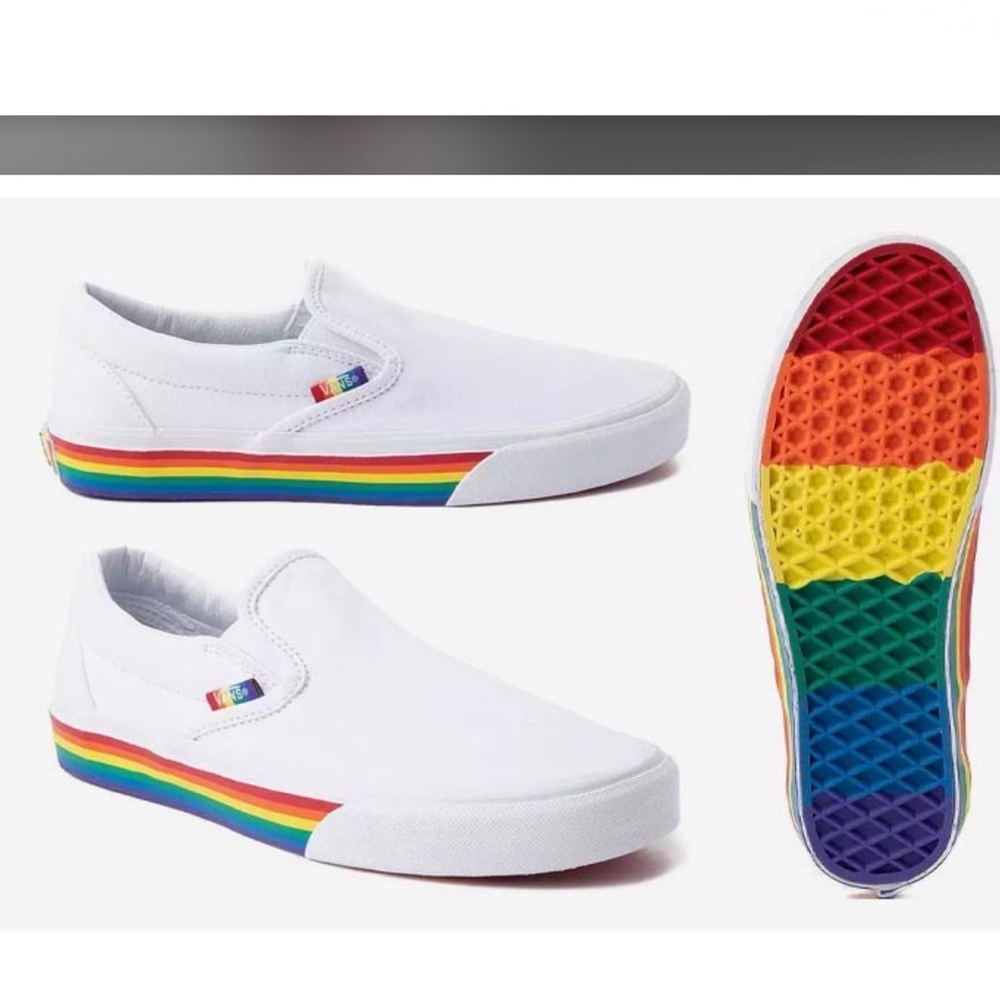 COPY - π³οΈβπ VANS CLASSIC SLIP ON RAINBOW PRIDE SHOES UNISEX π³οΈβπ LGBTQIA - Picture 3 of 6